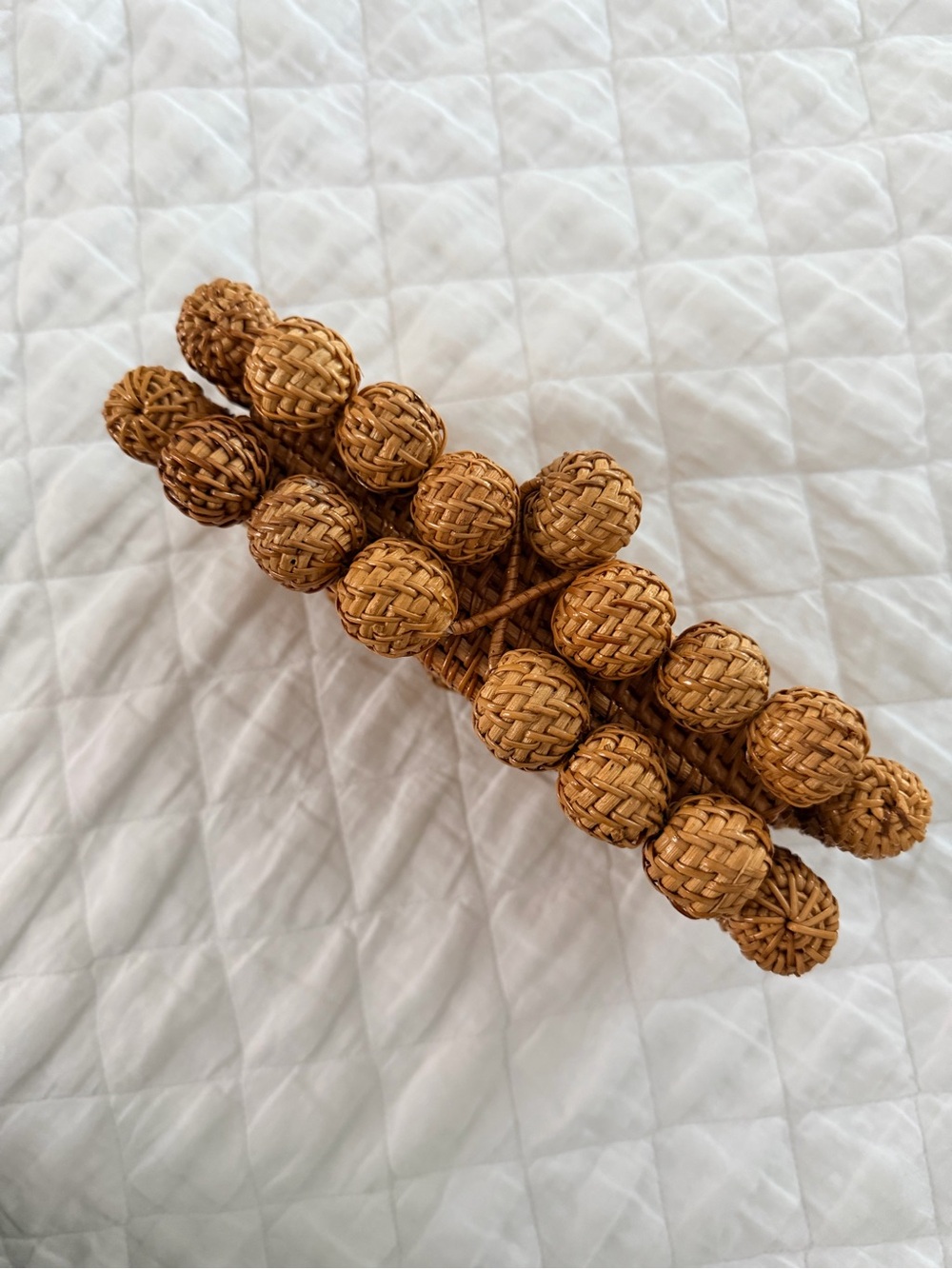 Cult Gaia Eos Rattan Box Clutch - Tan - Picture 3 of 4